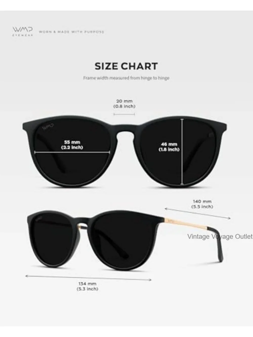 Retro Round Polarized Sunglasses for Women UV400